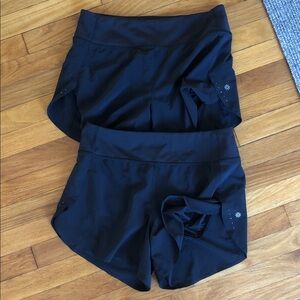 Athleta Women's S/P black Athletic Shorts with liner sold together pair